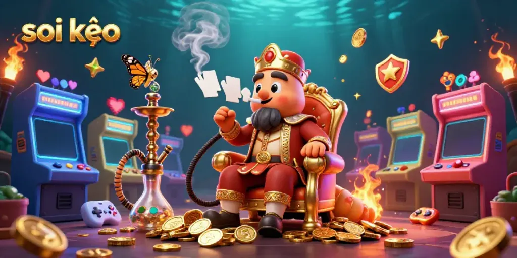 Experience the thrill of soi kèo with a vibrant, dynamic 3D casino scene showcasing gaming excitement.