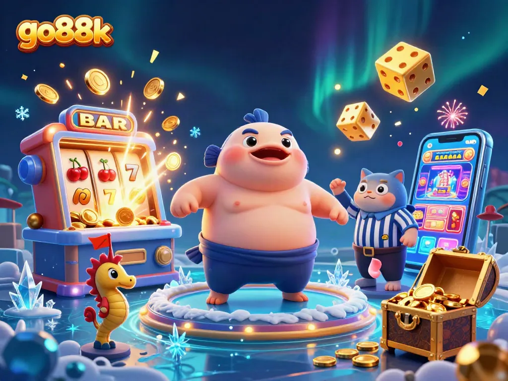 Experience thrilling gameplay at go88k with vibrant characters and dynamic casino imagery