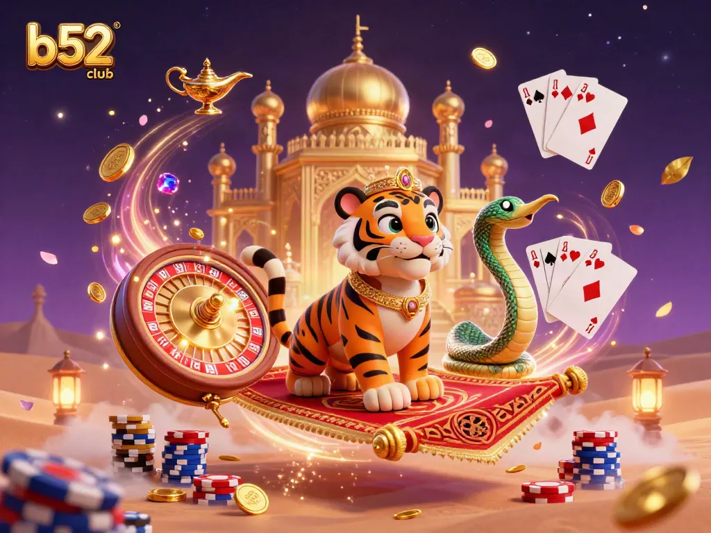 Experience exciting gameplay at b52club with a vibrant 3D casino scene showcasing rich graphics.
