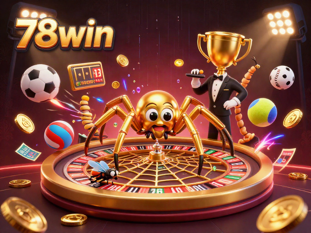 Experience thrilling gameplay with 78win's engaging 3D casino scene featuring dynamic betting action.