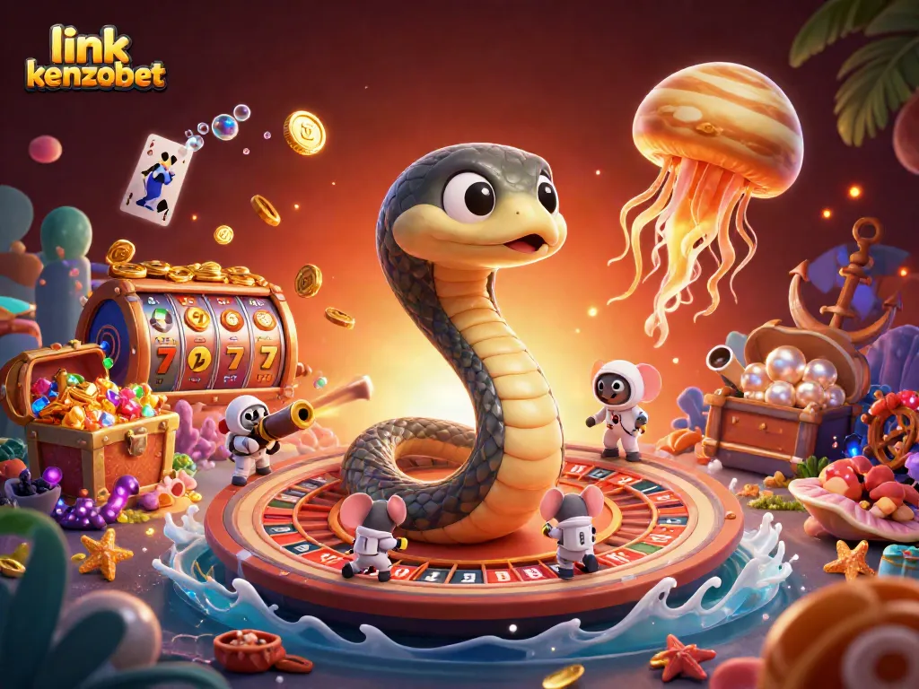 Engage with the excitement of link kenzobet while placing bets in a vibrant casino-themed universe.