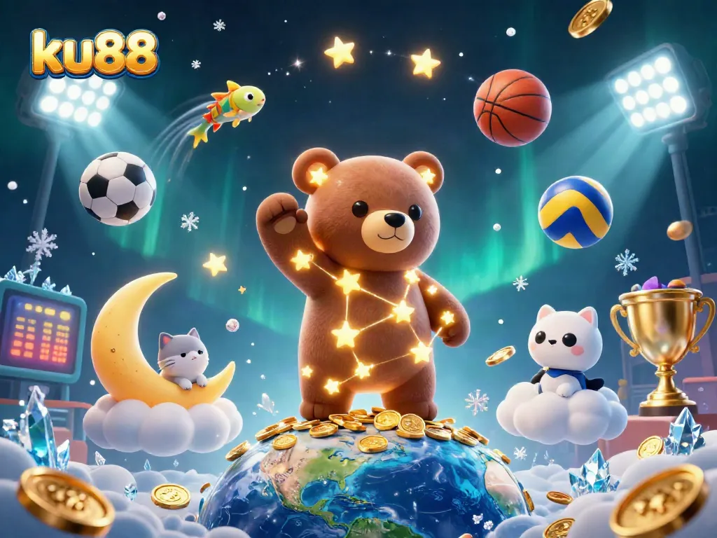 Join the excitement at ku88 casino with our vibrant 3D illustration showcasing winning moments!